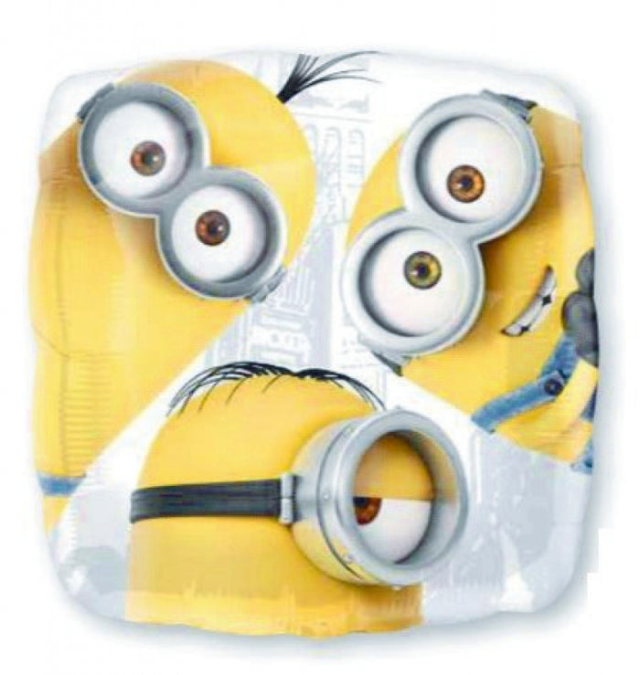 45cm Minions Group Square Foil Balloon UNINFLATED