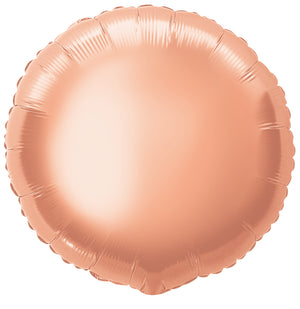 45cm Rose Gold Round Foil Balloon UNINFLATED