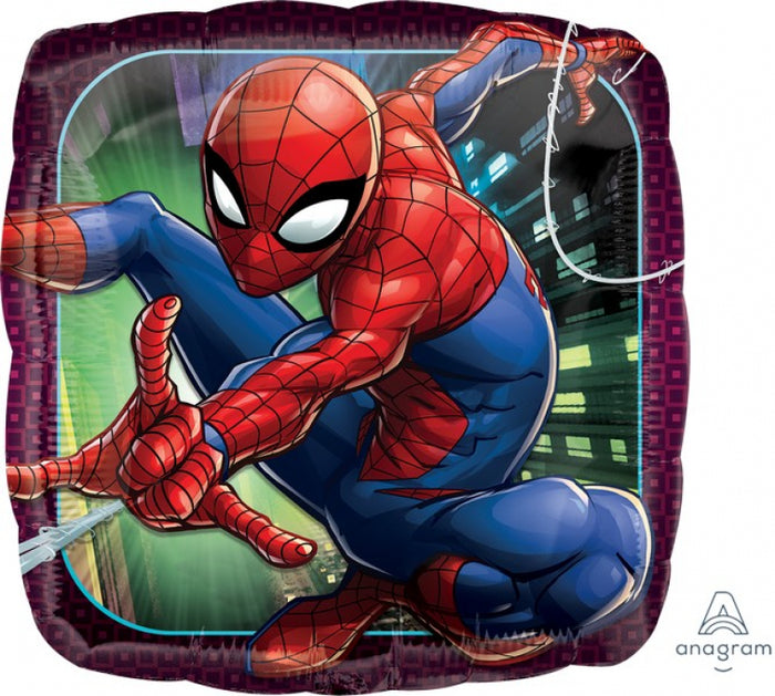 45cm Spiderman Square Foil Balloon UNINFLATED