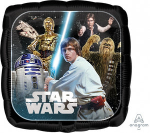 45cm Star Wars Square Foil Balloon UNINFLATED