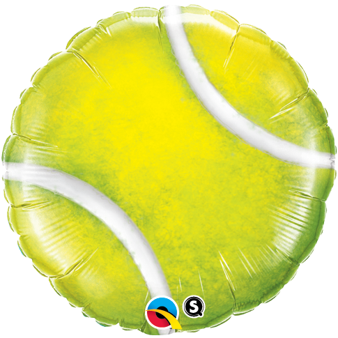 45cm Tennis Ball Round Foil Balloon UNINFLATED