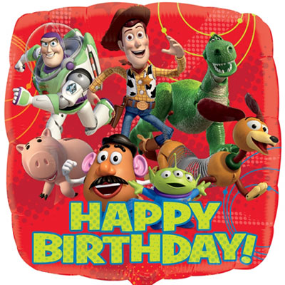 45cm Toy Story Happy Birthday Square Foil Balloon UNINFLATED