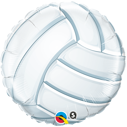 45cm Volleyball Round Foil Balloon UNINFLATED