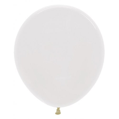 46 CM Round Crystal Clear Sempertex Plain Latex Balloon UNINFLATED