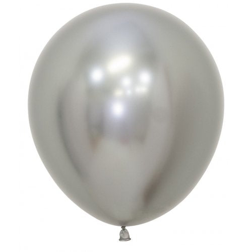 46 CM Reflex Silver Sempertex Plain Latex Balloon UNINFLATED