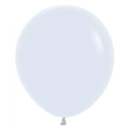 46 CM Round Fashion White Sempertex Plain Latex Balloon UNINFLATED