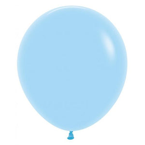46 CM Round Matte Pastel Blue Sempertex Plain Latex Balloon UNINFLATED