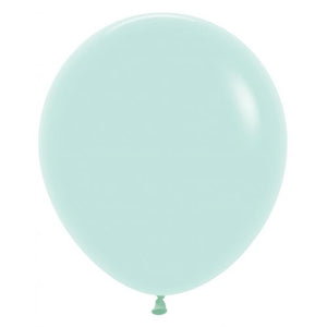 46 CM Round Matte Pastel Green Sempertex Plain Latex Balloon UNINFLATED