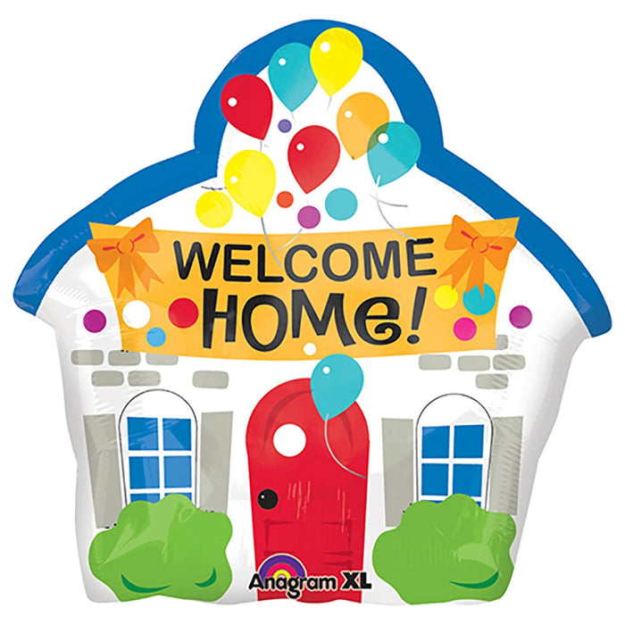 50cm Welcome Home House Foil Balloon UNINFLATED