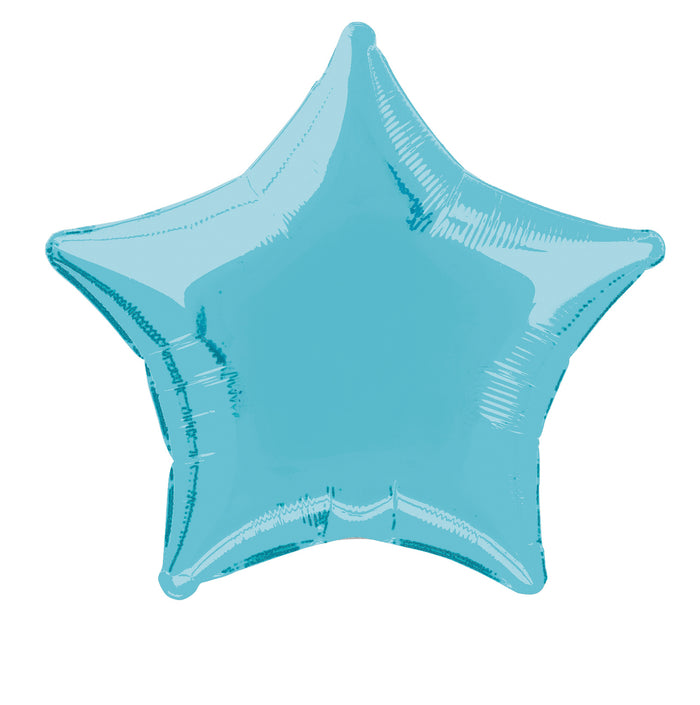 50cm Baby Blue Star Foil Balloon UNINFLATED