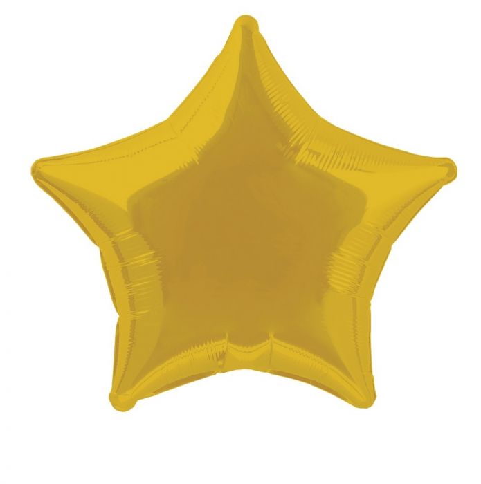 50cm Gold Star Foil Balloon UNINFLATED