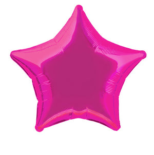 50cm Hot Pink Star Foil Balloon UNINFLATED