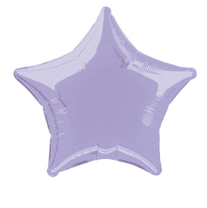 50cm Lavender Star Foil Balloon UNINFLATED