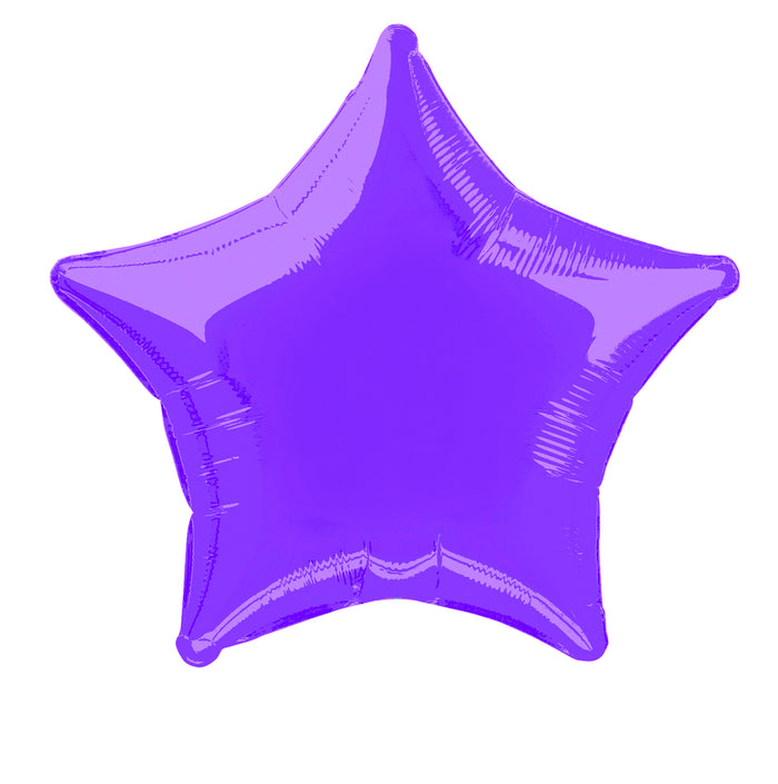 50cm Purple Star Foil Balloon UNINFLATED