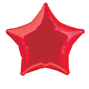 50cm Red Star Foil Balloon UNINFLATED