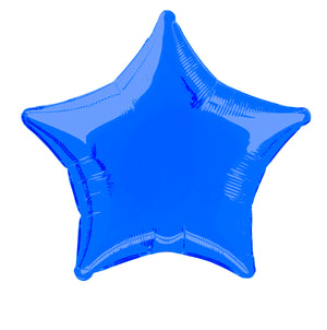 50cm Royal Blue Star Foil Balloon UNINFLATED