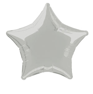 50cm Silver Star Foil Balloon UNINFLATED