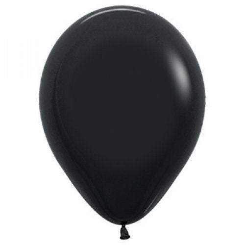 5 Inch Round Black Sempertex Plain Latex Balloons UNINFLATED