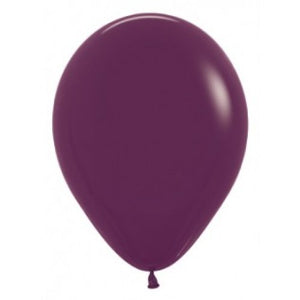 5 Inch Round Burgundy Sempertex Plain Latex Balloons UNINFLATED
