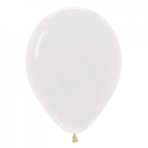 5 Inch Round Crystal Clear Sempertex Plain Latex Balloons UNINFLATED
