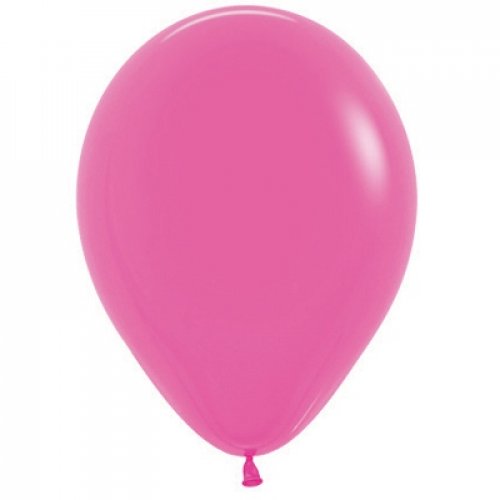 5 Inch Round Fuchsia Pink Sempertex Plain Latex Balloons UNINFLATED