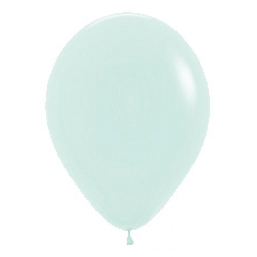 5 Inch Round Matte Pastel Green Sempertex Plain Latex Balloons UNINFLATED