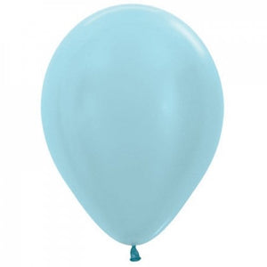 5 Inch Round Satin Blue Sempertex Plain Latex Balloons UNINFLATED