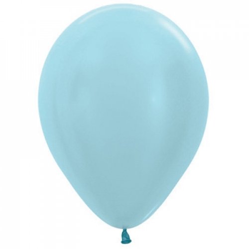 5 Inch Round Metallic Blue Sempertex Plain Latex Balloons UNINFLATED