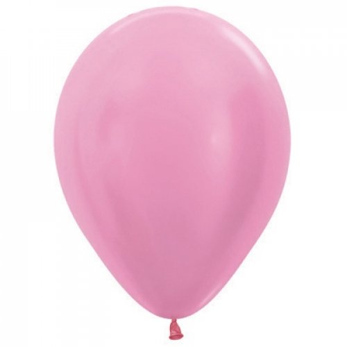 5 Inch Round Metallic Pink Pack of 100 Sempertex Plain Latex Balloons UNINFLATED