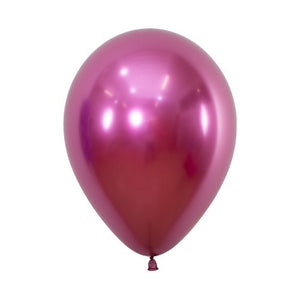 5 Inch Round Reflex Fuchsia Sempertex Plain Latex Balloons UNINFLATED