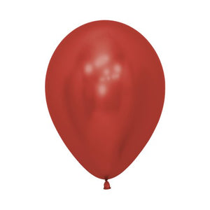 5 Inch Round Reflex Red Sempertex Plain Latex Balloons UNINFLATED