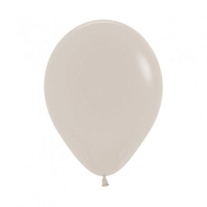 5 Inch Round White Sand Sempertex Plain Latex Balloons UNINFLATED