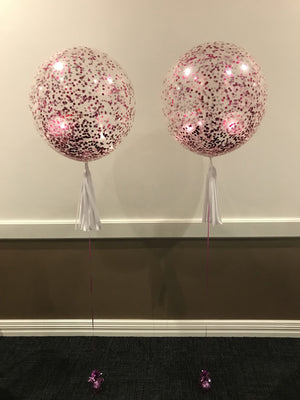 60cm Confetti Balloon with One Tassel each