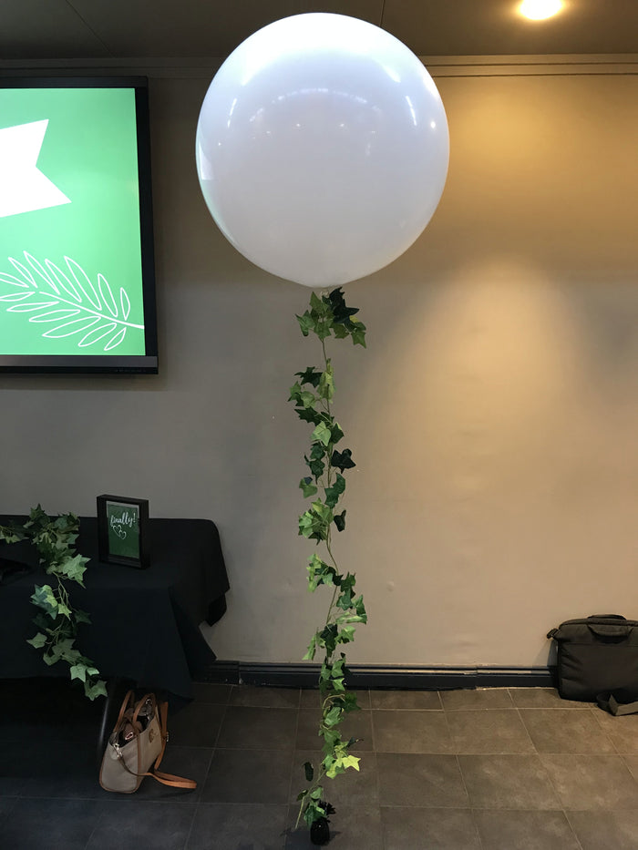 Giant 90cm (3ft) Helium Filled Balloon with Green Leaves Garland each