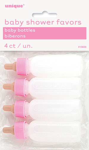 Baby Bottles With Pink Top Party Favors