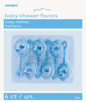 Baby Rattles Blue Party Favors