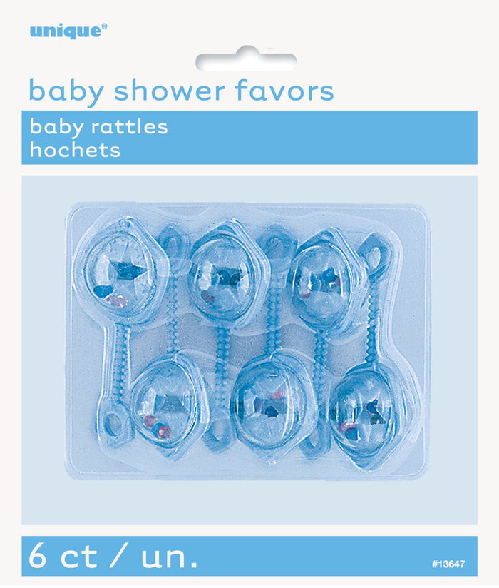 Baby Rattles Blue Party Favors