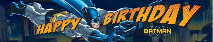 Batman Happy Birthday Plastic Banner