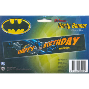 Batman Happy Birthday Plastic Banner