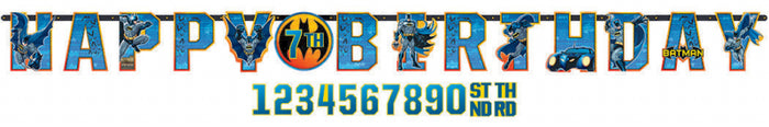 Batman Jumbo Letter Happy Birthday Banner
