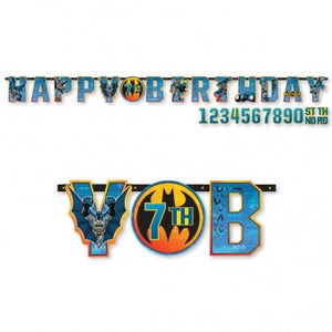Batman Jumbo Letter Happy Birthday Banner