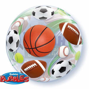 Birthday Sport Balls 22 Inch Qualatex Bubble Balloon UNINFLATED