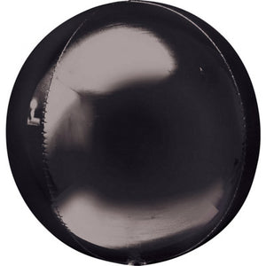 Black Foil Orbz Balloon UNINFLATED