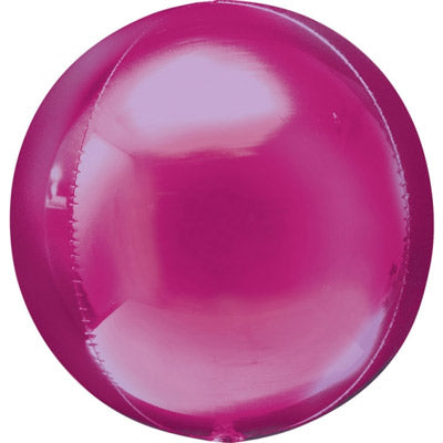 Bright Pink Foil Orbz Balloon UNINFLATED