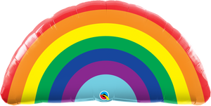 Bright Rainbow SuperShape Foil Balloon UNINFLATED