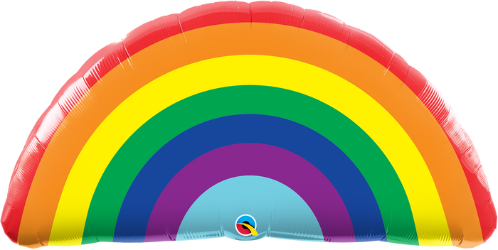 Bright Rainbow SuperShape Foil Balloon UNINFLATED