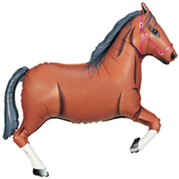 Dark Brown Horse SuperShape Foil Balloon UNINFLATED
