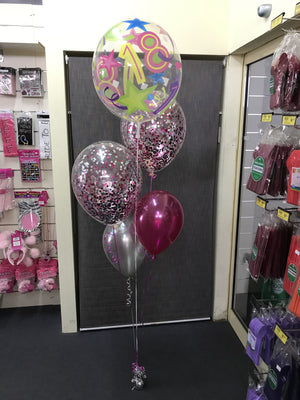 Bubble and Confetti Mix Balloon Bouquet