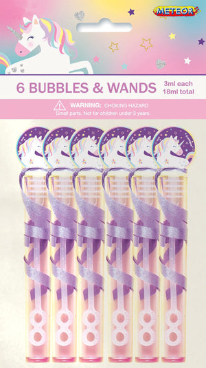Bubbles & Wands - Unicorn (Pack of 6)
