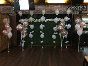 Bunch Of 4 Helium Balloons Bouquet with 5 Inch Air Balloons